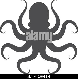 Octopus Logo Ilustration Vektor-Vorlage Stock Vektor