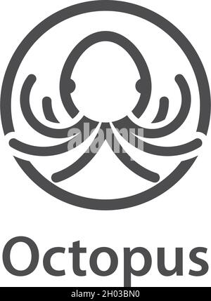 Octopus Logo Ilustration Vektor-Vorlage Stock Vektor