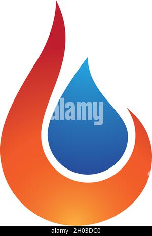Feuer Flamme Logo Vorlage Vektor Icon Öl-, Gas- und Energiewirtschaft Logokonzept Stock Vektor