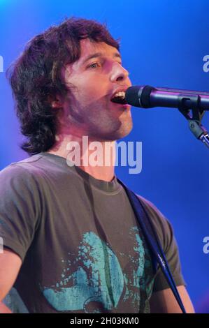 Turin Italien 2005-04-06 : Live-Konzert von James Blunt während der Festivalbar Stockfoto