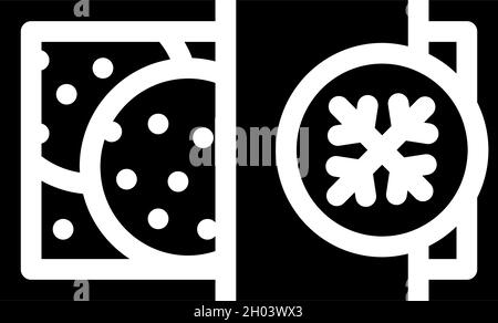 Schnittlauch roh Tiefkühlkost Glyphen Symbol Vektor Illustration Stock Vektor