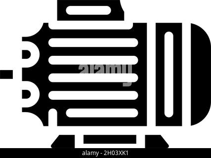 Abbildung des Symbols für die Glyphe des elektrischen Generators Stock Vektor