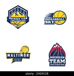 Logo-Design mit Logo für den Ballsport Stock Vektor