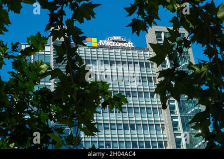 Microsoft Asia-Pacific Research and Development Group (Microsoft ARD) in Zhongguancun, Peking, China. 11-Okt-2021 Stockfoto