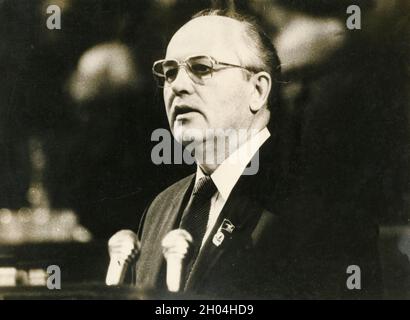 Präsident der Sowjetunion Michail Gorbatschow, 1980er Jahre Stockfoto