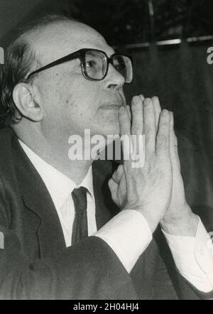 Italienischer Politiker und Premierminister Bettino Craxi, 1980er Jahre Stockfoto