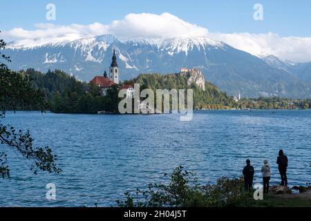 Bleder See und Bleder Insel, Slowenien Stockfoto