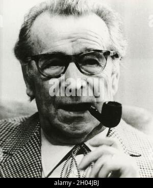 Der belgische Schriftsteller Georges Simenon, 1980er Jahre Stockfoto