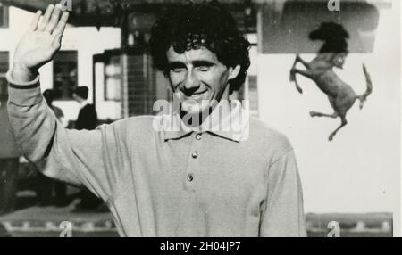 Französischer Rennfahrer Alain Prost, 1980er Jahre Stockfoto
