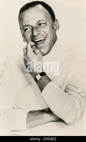 Der amerikanische Sänger und Schauspieler Frank Sinatra, 1970er Jahre Stockfoto