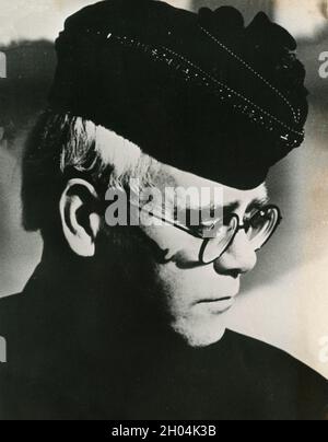Der englische Sänger und Songwriter Elton John, 1980er Jahre Stockfoto