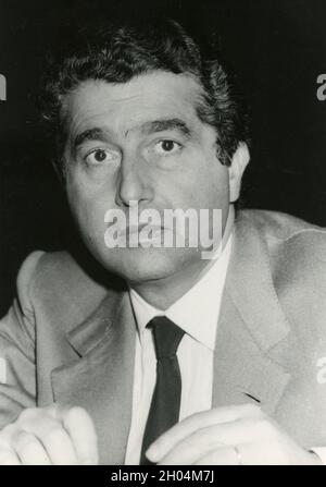 Italienischer Industrialist Carlo De Benedetti, 1980er Jahre Stockfoto