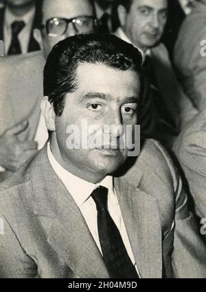 Italienischer Industrialist Carlo De Benedetti, 1980er Jahre Stockfoto