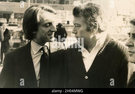 Der italienische Tennisspieler Nicola Pietrangeli (rechts) und der Geschäftsmann Luca di Montezemolo, 70er Jahre Stockfoto