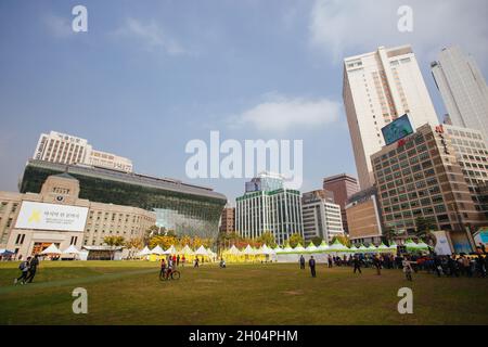 Seoul Plaza in Südkorea Stockfoto