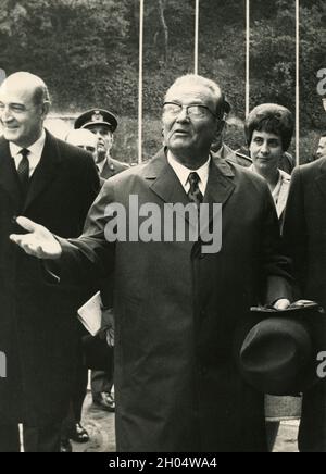 Jugoslawische Präsidentin Tito Broz in der Villa Madama, Rom, Italien der 1970er Jahre Stockfoto