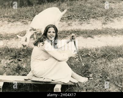 Italienische Schauspielerin und Sprecherin Ottavia Piccolo, 1970er Jahre Stockfoto