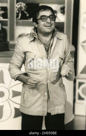 Italienischer Sänger und Showman Dino Sarti, 70er Jahre Stockfoto