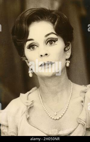 Die britische Schauspielerin und Sängerin Jean Simmons, 1970er Jahre Stockfoto