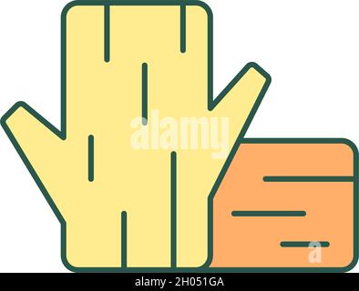 RGB-Farbsymbol für behandeltes Holz Stock Vektor