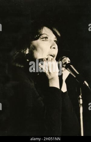 Die französische Sängerin und Schauspielerin Juliette Greco, 1970er Jahre Stockfoto