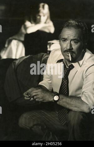 Italienischer Schauspieler und Komiker Ugo Tognazzi, 1970er Jahre Stockfoto
