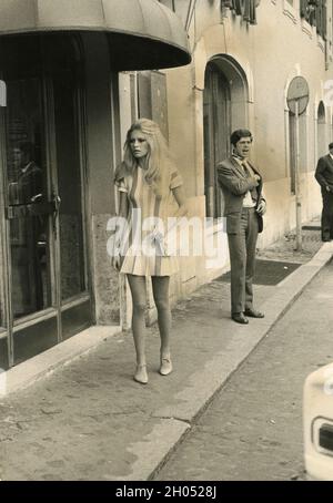 Französische Schauspielerin Brigitte Bardot, Rom, Italien 1970er Jahre Stockfoto