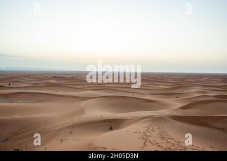 Sahara Desert Landscape fotografiert in Erg Chebbi, Marokko, Afrika Stockfoto