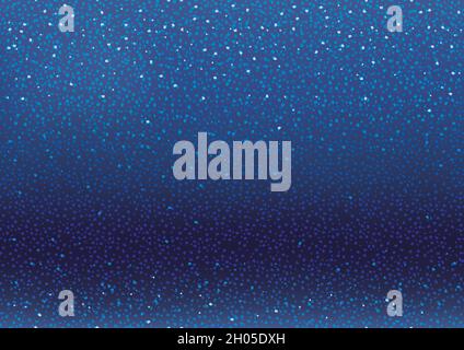 Blauer Nahtloser Abstrakter Hintergrund Mit Glitzern Und Funkeln, Vektor-Illustration. Horizontal Wiederholbar. Stock Vektor