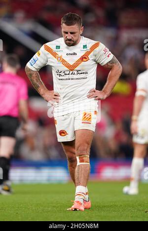 Aktenfoto vom 09-10-2021 von Michael McIlorum von Catalans Dragons. Der Katalanen-Dragons-Hooker Michael McIlorum erhielt ein Einmatchverbot für Foul-Spiele im Super League Grand Final. Ausgabedatum: Montag, 11. Oktober 2021. Stockfoto