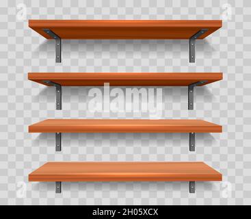 Wandregal aus Holz Stock Vektor