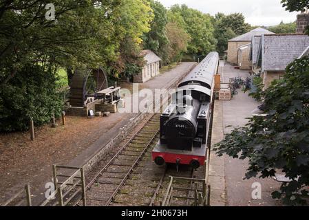 Statische Zugausstellung im Dales Countryside Museum in Hawes North Yorkshire Stockfoto