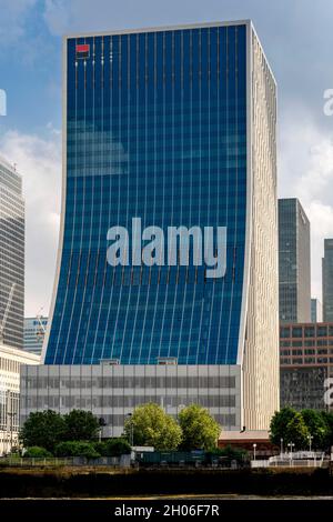 One Bank Street, Canary Wharf, London, Großbritannien. Stockfoto