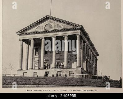 DAS KAPITOLGEBÄUDE WURDE VON DER KONFÖDERIERTEN REGIERUNG, RICHMOND, VA, aus dem amerikanischen Bürgerkrieg-Buch und dem Grant-Album verwendet : 'Art Immortelles' : Eine Mappe aus Halbton-Reproduktionen von seltenen und teuren Fotografien, die die Erinnerung an General Ulysses S. Grant verewigen sollen und Szenen und Vorfälle im Zusammenhang mit dem Bürgerkrieg darstellen, veröffentlicht in Boston und New York von W. H. Allen im Jahr 1894 Stockfoto