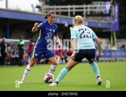 Kington upon Thames, England, 10. Oktober 2021. Jessie Fleming von Chelsea während des Spiels der FA Women’s Super League in Kingsmeadow, Kington upon Thames. Bildnachweis sollte lauten: David Klein / Sportimage Stockfoto