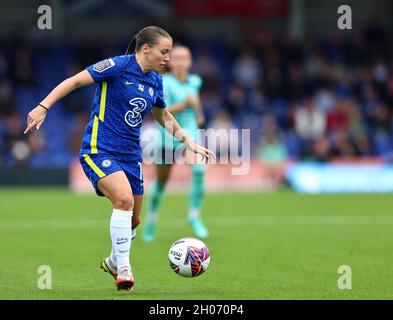 Kington upon Thames, England, 10. Oktober 2021. Fran Kirby aus Chelsea während des Spiels der FA Women’s Super League in Kingsmeadow, Kington upon Thames. Bildnachweis sollte lauten: David Klein / Sportimage Stockfoto