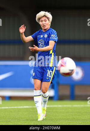 Kington upon Thames, England, 10. Oktober 2021. Ji so-Yun aus Chelsea während des Spiels der FA Women’s Super League in Kingsmeadow, Kington upon Thames. Bildnachweis sollte lauten: David Klein / Sportimage Stockfoto