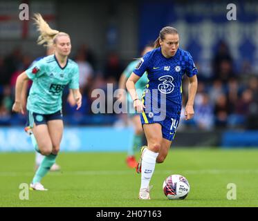 Kington upon Thames, England, 10. Oktober 2021. Fran Kirby aus Chelsea während des Spiels der FA Women’s Super League in Kingsmeadow, Kington upon Thames. Bildnachweis sollte lauten: David Klein / Sportimage Stockfoto