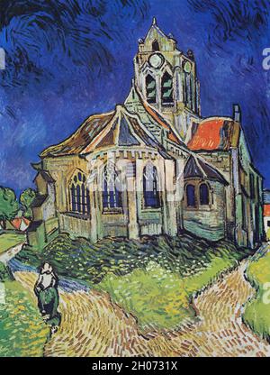 Vincent van Gogh die Kirche von Auvers (1890). Stockfoto