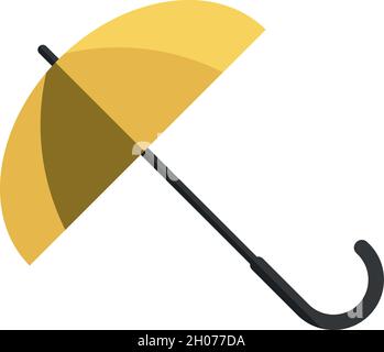 Vector Flacher Gelber Regenschirm Im Design. Vektorgrafik Stock Vektor