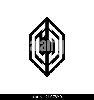 LC-Logo mit geometrischer Form Vektor Monogramm Design-Vorlage isoliert auf weißem Hintergrund Stock Vektor