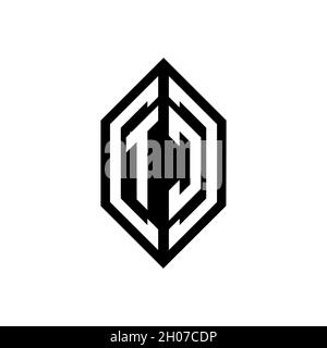 TC-Logo mit geometrischer Form Vektor Monogramm Design-Vorlage isoliert auf weißem Hintergrund Stock Vektor