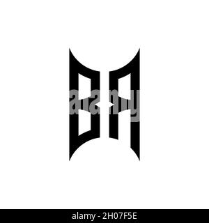 BP-Logo mit geometrischer Form Vektor-Monogramm-Design-Vorlage auf weißem Hintergrund isoliert Stock Vektor
