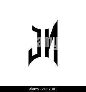 JN Monogram – Vorlage für geometrische Formen. Monogram Initial Design Vector auf isoliertem Hintergrund Stock Vektor