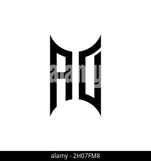 AD Monogram – Vorlage für geometrische Formen. Monogram Initial Design Vector auf isoliertem Hintergrund Stock Vektor