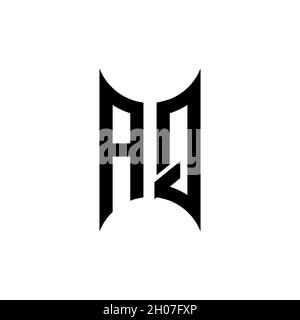 AP Monogram – Vorlage für geometrische Formen. Monogram Initial Design Vector auf isoliertem Hintergrund Stock Vektor