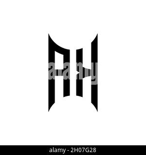 AJ Monogram – Vorlage für geometrische Formen. Monogram Initial Design Vector auf isoliertem Hintergrund Stock Vektor