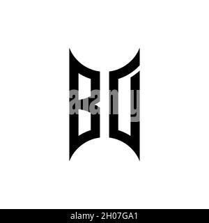 BD Monogram – Vorlage für geometrische Formen. Monogram Initial Design Vector auf isoliertem Hintergrund Stock Vektor