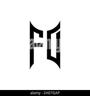 FD Monogram – Vorlage im geometrischen Formstil. Monogram Initial Design Vector auf isoliertem Hintergrund Stock Vektor