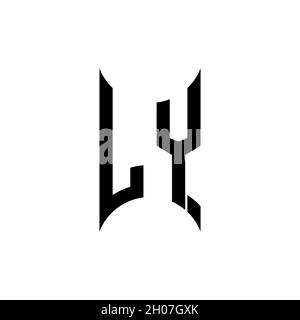 KY Monogram – Vorlage für geometrische Formen. Monogram Initial Design Vector auf isoliertem Hintergrund Stock Vektor